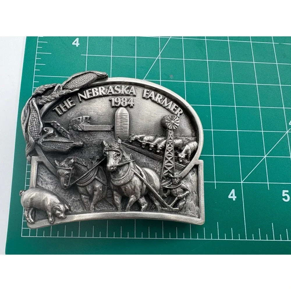 1984 Nebraska Farmer Limited Edition Pewter Belt‎ Buckle #2063/2500